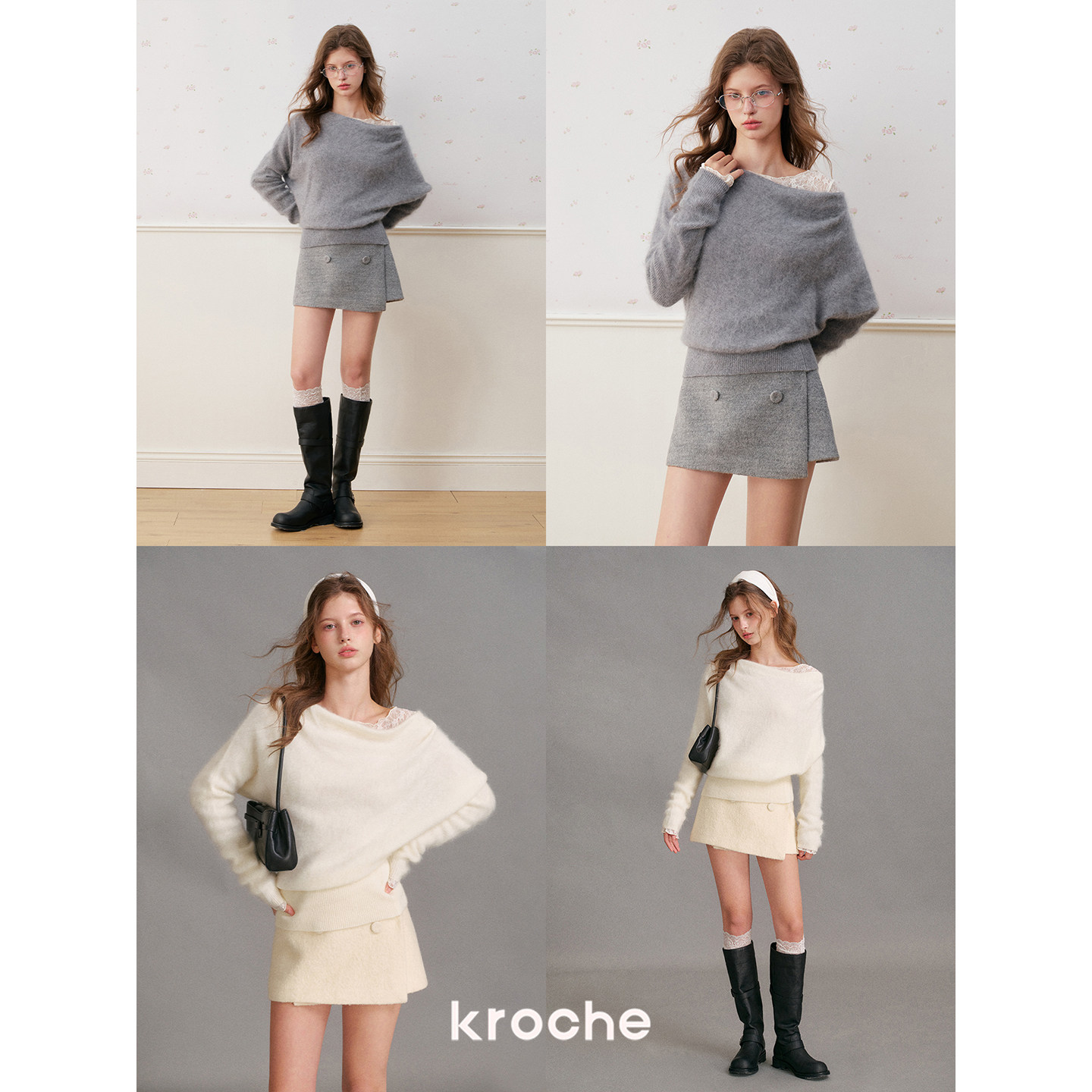 KROCHE アシンメトリー スカート KDC3083