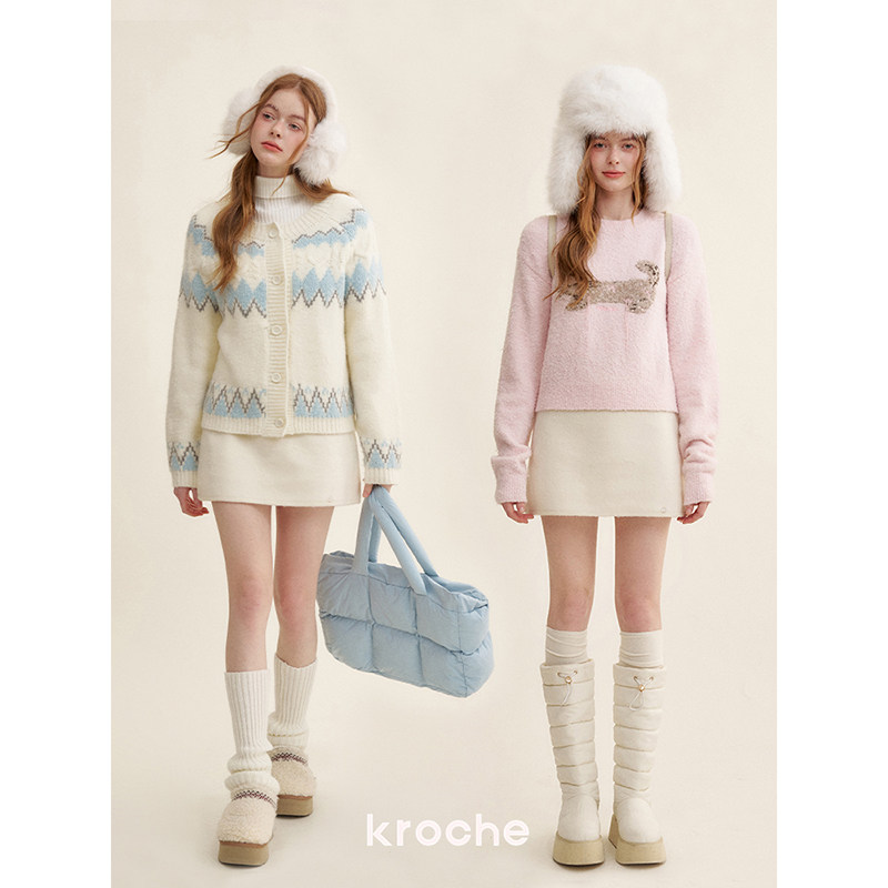 KROCHE ハイウエスト スカート KB4645