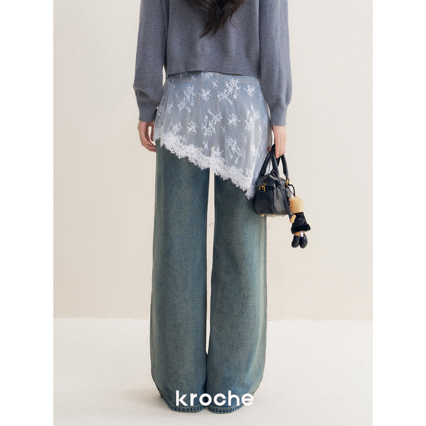 KROCHE デニム ワイド デニムパンツ KN2016