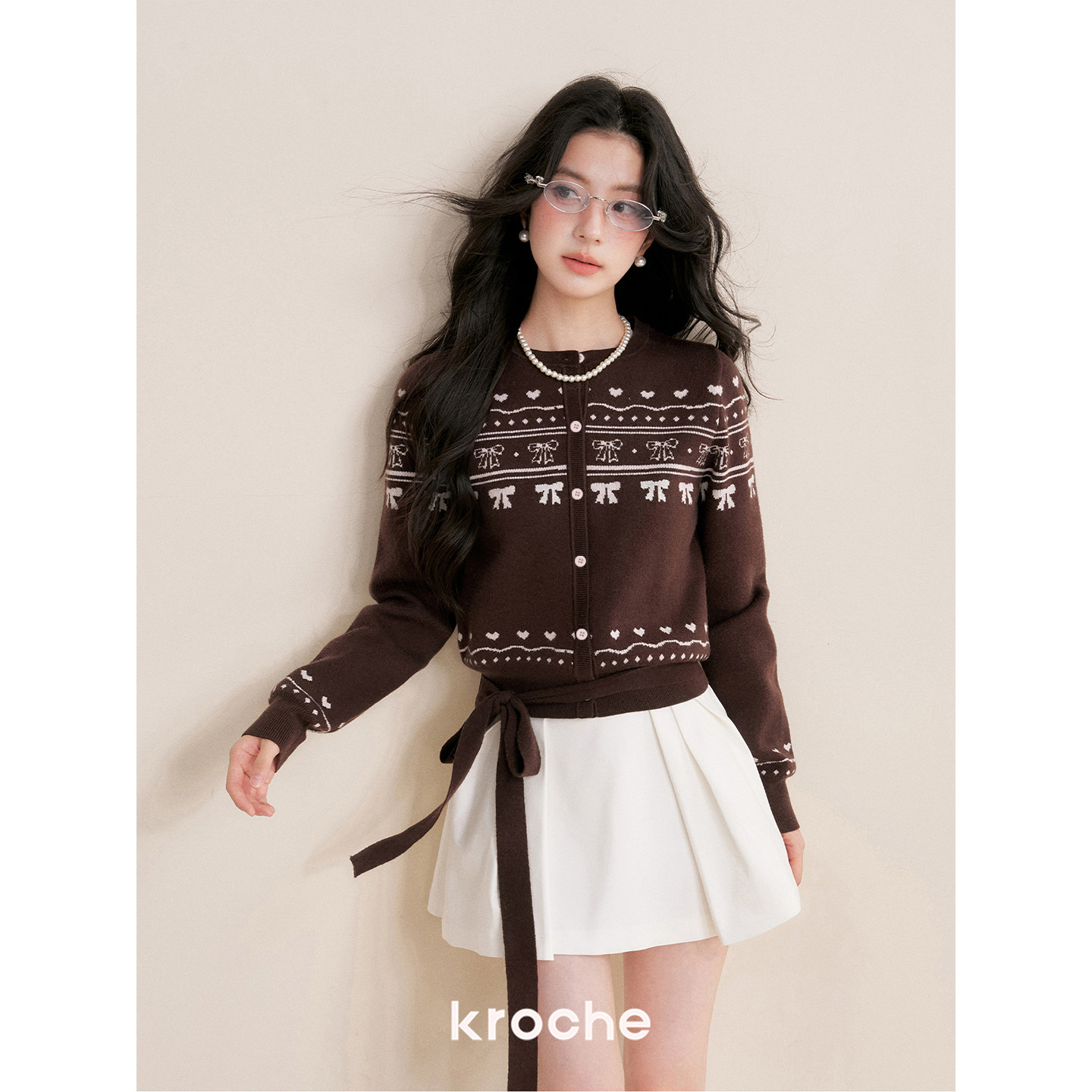 KROCHE ジャカード 配色 ニット KP8037