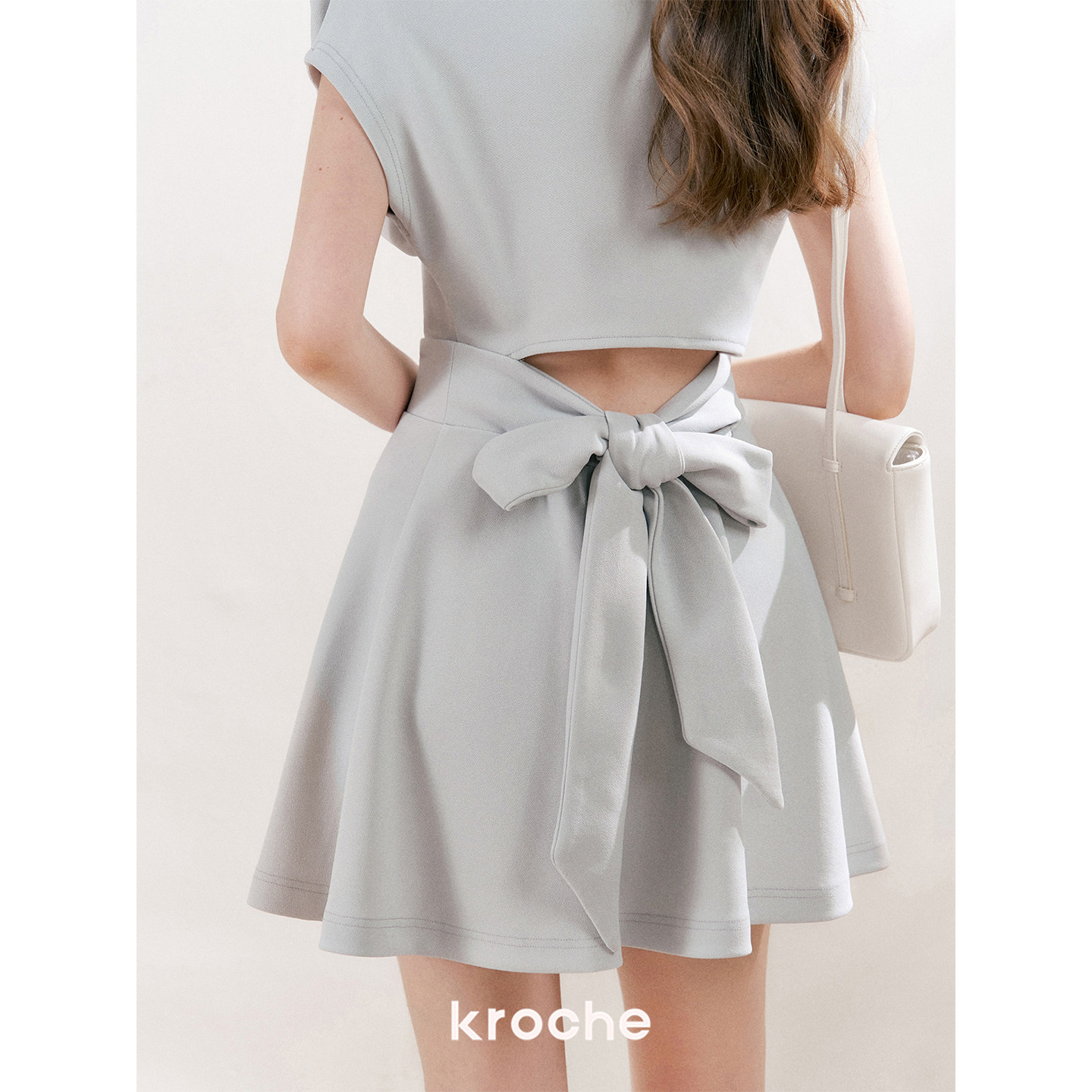 KROCHE リボン アシンメトリー ワンピース KR6064