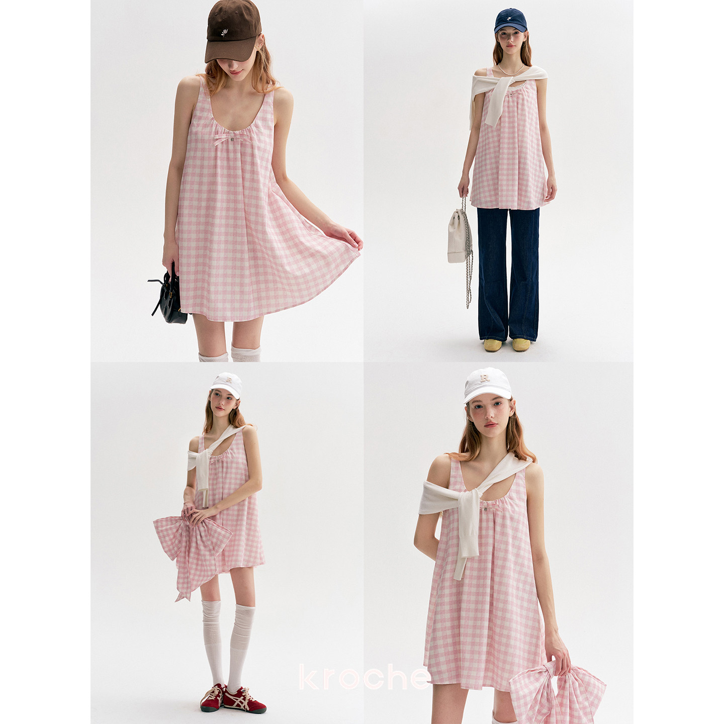 KROCHE リボン ワンピース KR6034