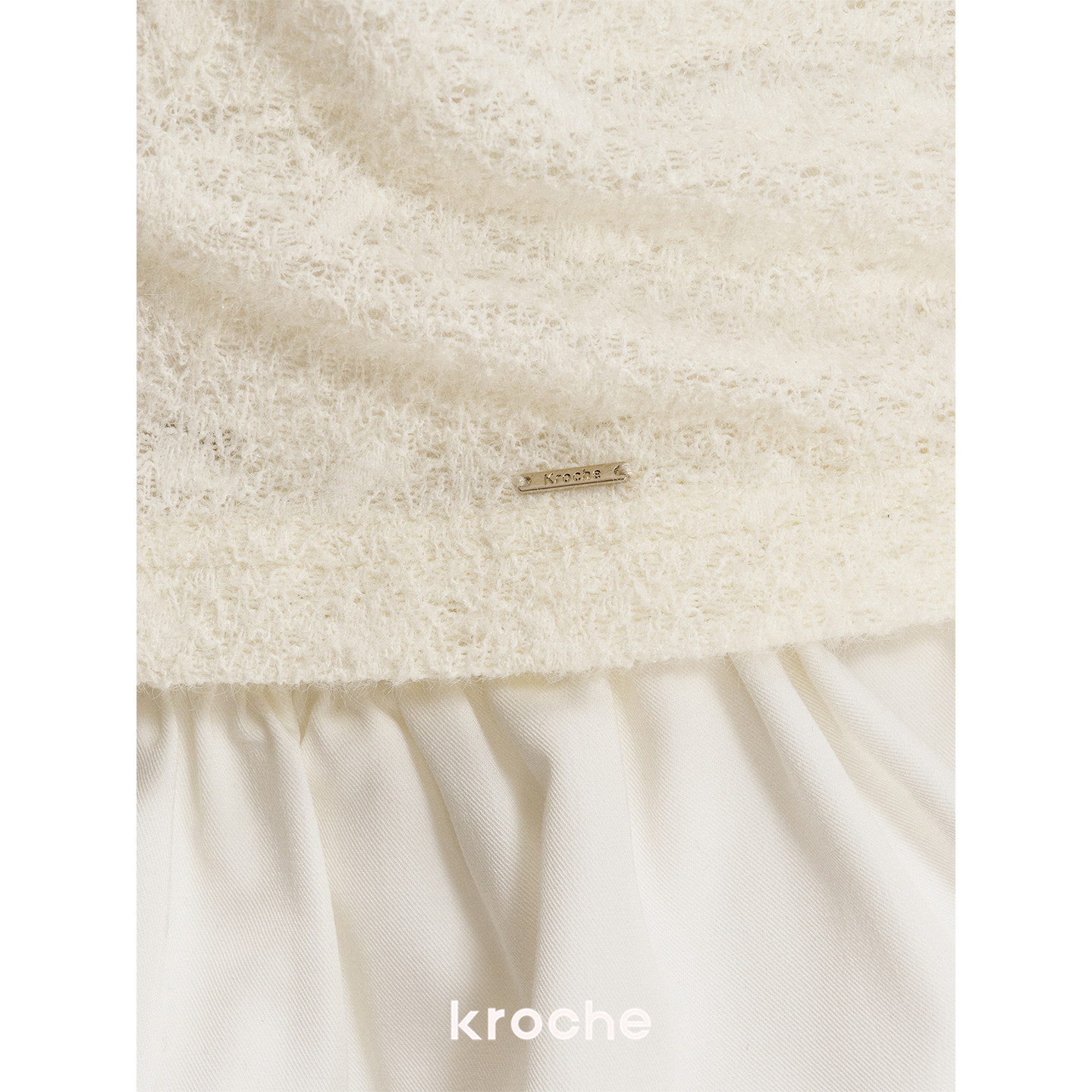 KROCHE 透かし編み フード付き ニット KWF4003
