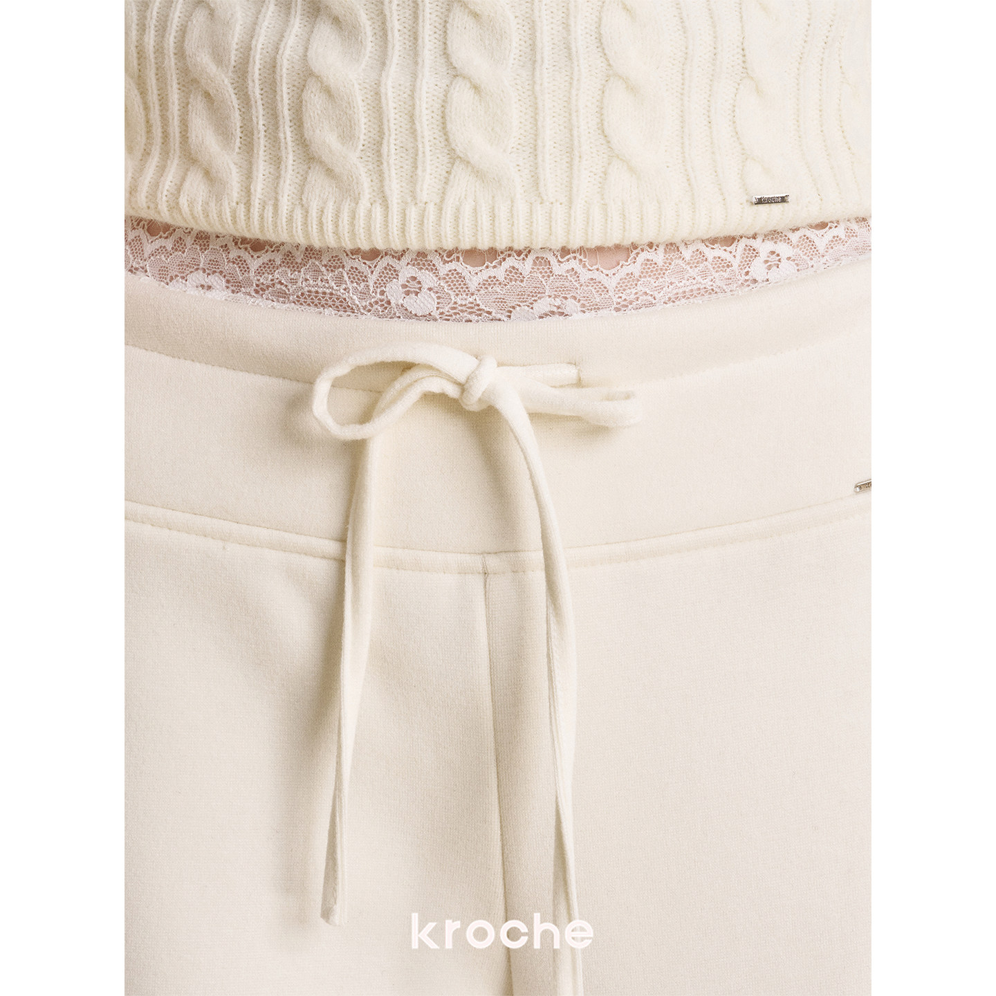 KROCHE レース ストレート パンツ KL8034