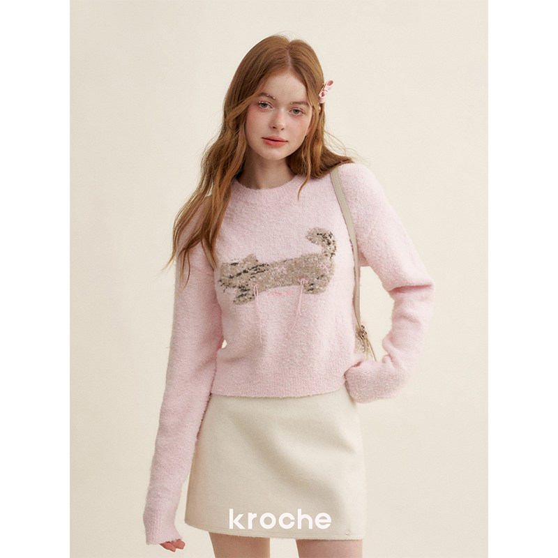 KROCHE ジャカード 長袖 ニット KB4612