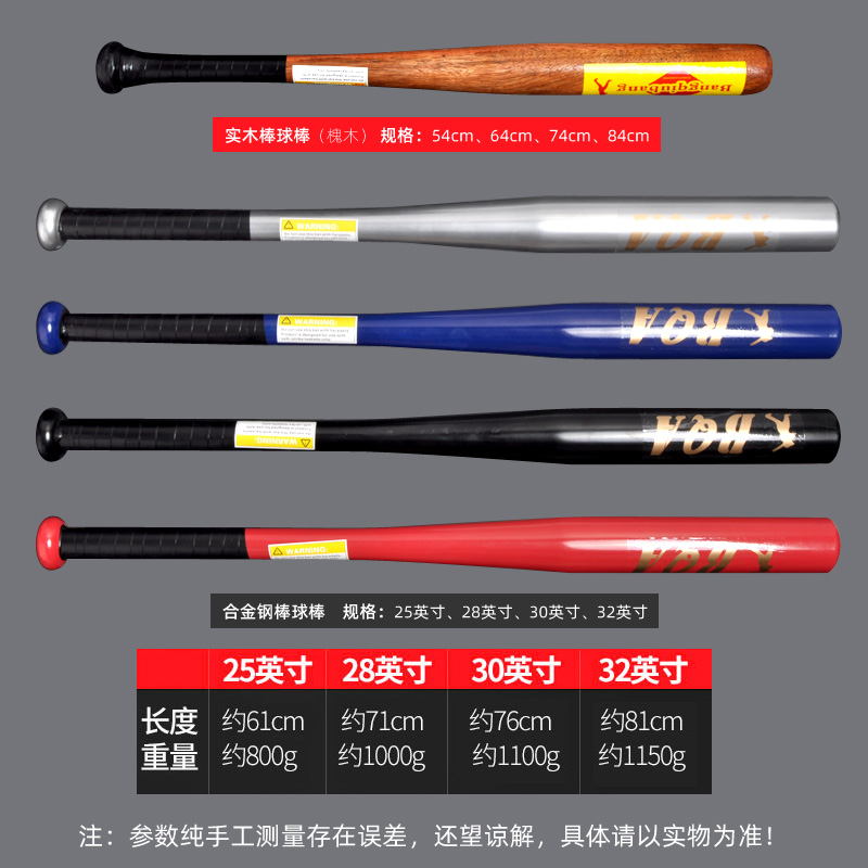 Baseball bat anti-body fight solid vehicular female with car Self-defense arms Men's professional Ball Rod Fitness Fine Stick Mesh Red