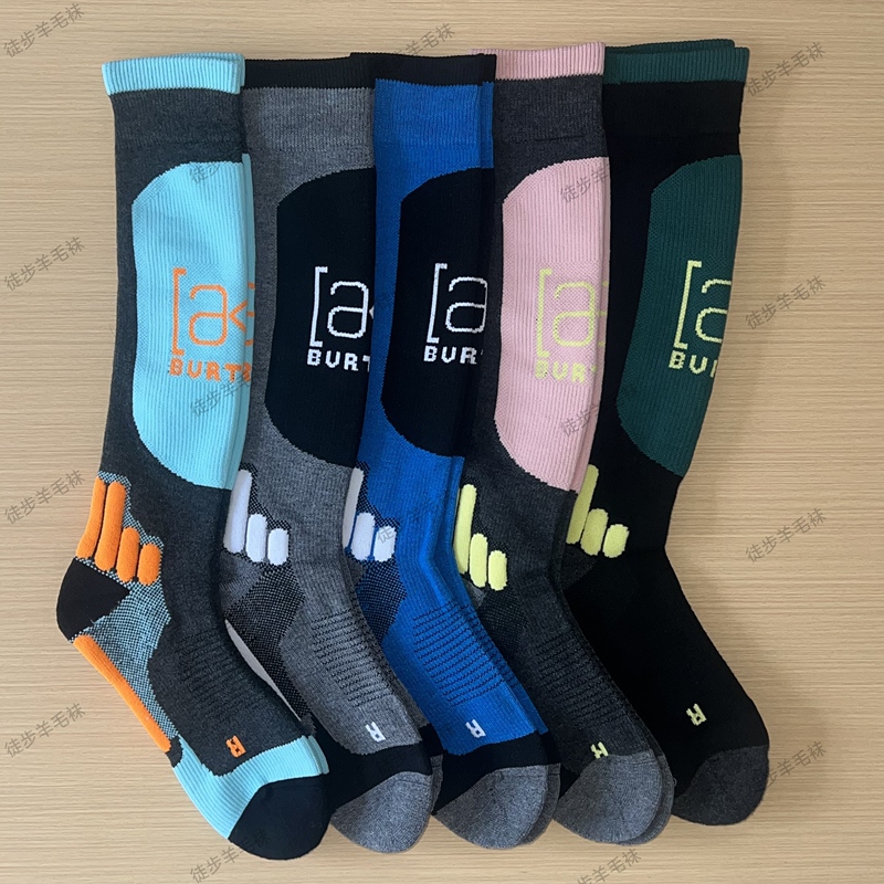 Ak Professional Ski Socks, Thickened Merino Wool, Long Tube, Snowboard and Ski, Warm, Non-Slip, Compression Snow Socks for Men and Women