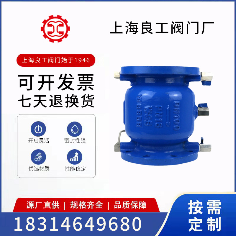 Shanghai Lianggong Hugong Valve LHS743X-16Q-B Waterproof Backflow Pollution Check Valve Low Resistance Block Valve