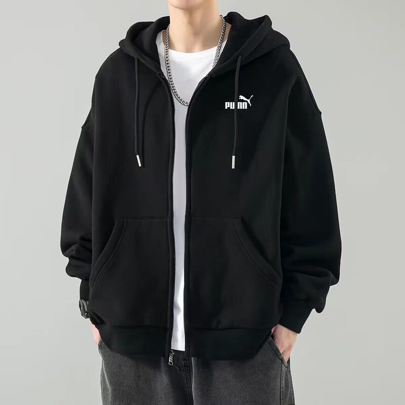 Official Authentic Outlet Hooded Cardigan Sweatshirt for Men and Women, 2026 Spring, Autumn, and Winter, Plus Size Oversized Top