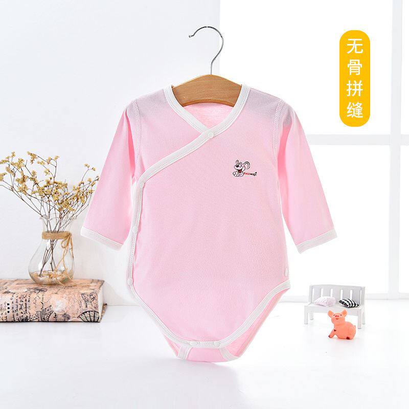 Baby Even body clothes Spring paragraph 2021 Tide Baby Long Sleeve Triangle Ha Freshmen Pure Cotton-Year-of-the-Year Baby Climbing Bag Fart