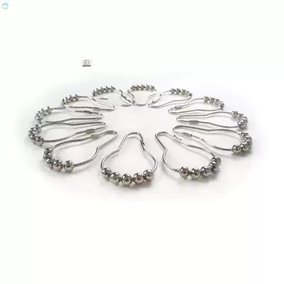 Personalized shower curtain curtain ring Metal gourd ring telescopic hanging buckle hanging ring hook shower curtain Shower curtain accessories accessories 12