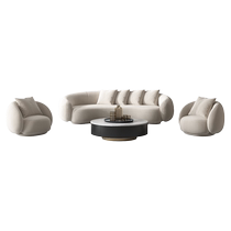 Nordic simple modern small apartment sherpa special-shaped modular sofa designer reception light luxury living room sofa chair
