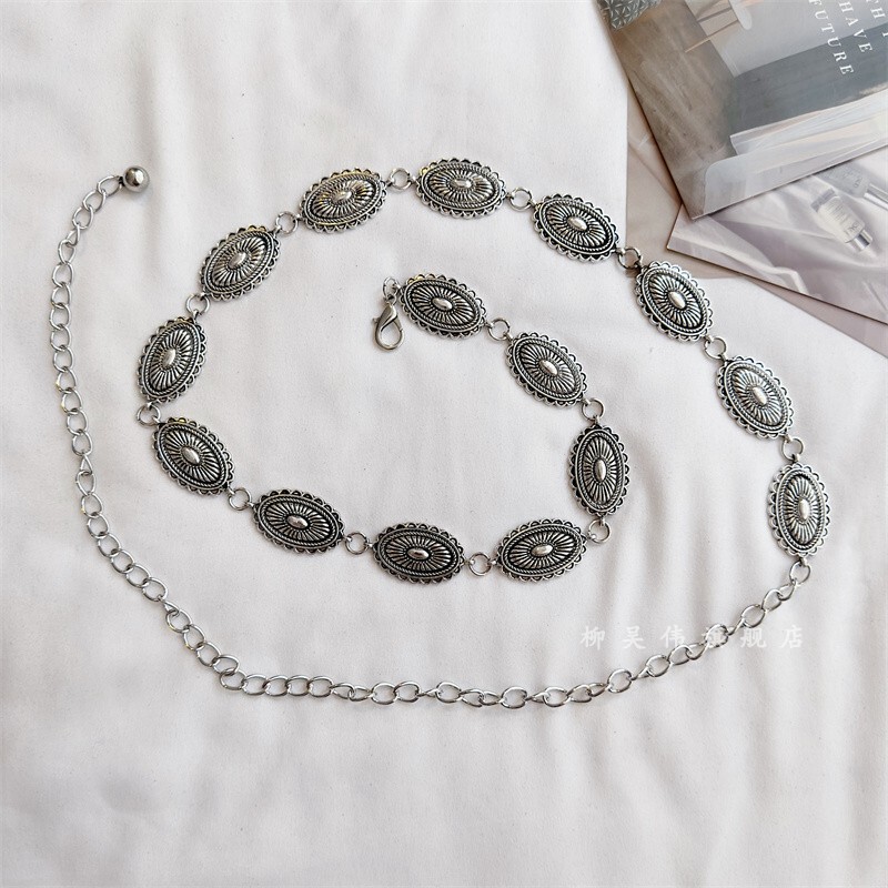 Silver Waist Chain with a Vintage Design, Versatile Accessory That Pairs Well with Dresses, 2026 New Summer Belt with a High-End and Simple Feel
