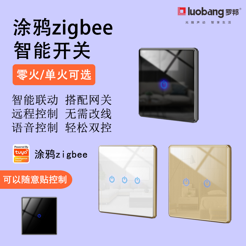 Graffiti Zigbee Millet Smart Home Voice Wireless Touch Switch Light Control Panel Home Sky Cat Elf