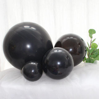 Matte Black Series Large and Small Balloons 5-Inch 10inch 12inch 18inch 36inch Round Latex Artistic Modeling Balloons