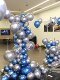 Thickened Metallic Chrome-Colored Balloons in Blue, Available in Sizes 5-Inch, 10-Inch, 12-Inch, 18-Inch, and 36-Inch for Birthday Party Decorations