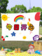 Little Red Book Instagram-Style Children's Birthday Party Outdoor Spring Outing Backdrop for Boys and Girls, 3-Year-Old Baby Decoration Hanging Cloth for Scene Setup