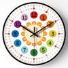 Early Education Clock Recognition Wall Clock Living Room Modern Simple Household Children's Quartz Clock Silent Creative Primary School Classroom Clock