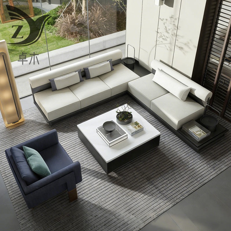 Hotel Lobby Reception Leisure Sofa, Model Room, Sales Office Lobby Straight-Row Sofa, Beauty Salon Corner Sofa