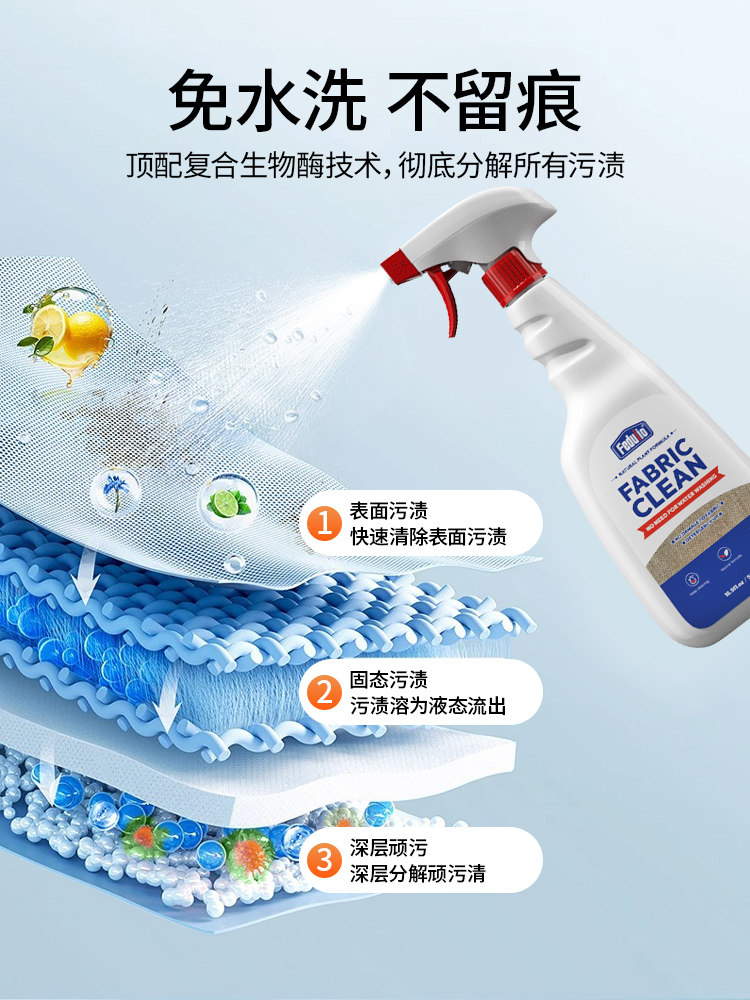 Carpet Cleaning Magic Tool, No-Wash Strong Stain Remover, Carpet Dry Cleaning Agent, No-Wash Cleaner, Wall Fabric and Upholstery Cleaner