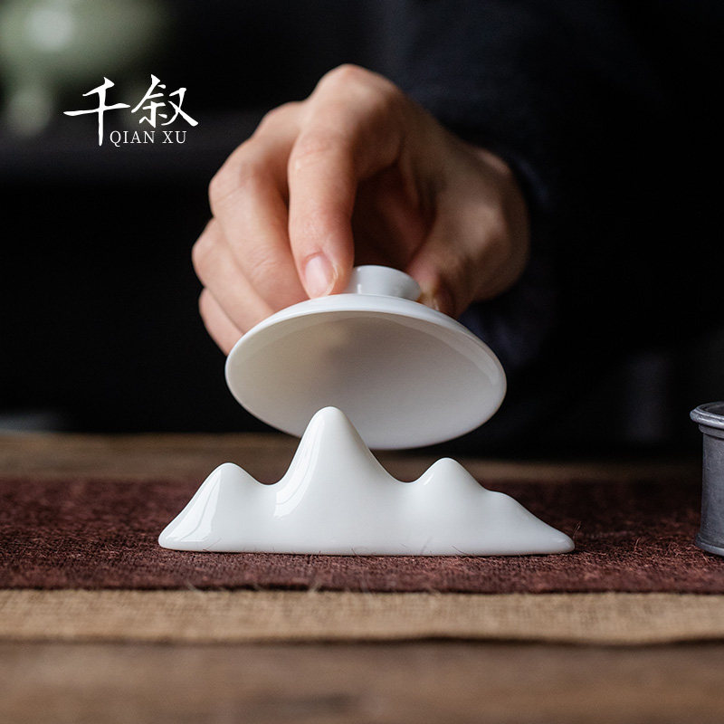 Sheep fat jade white porcelain creative ceramic tea pet tea table ornaments pen holder tea set tea ceremony accessories boutique Zen tea play