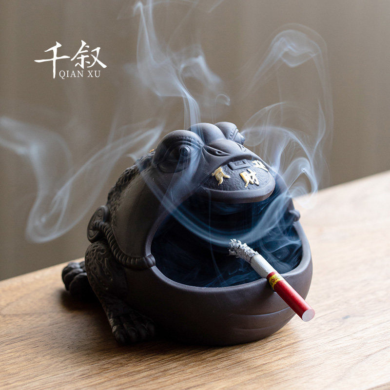 Creative Purple Sand Swallow Cloud Ashtrays Ceramic Home Office Living-room Multifunctional Home Swing Accessories Collection Box Smoking Vat