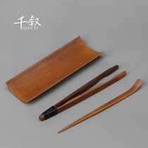 Bamboo Tea Road Three suit tea clip tea then tea shovel Sub-tea decarbonated bamboo Gongfu tea accessories