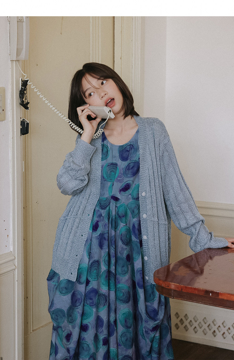 KUUYOO立体裁剪无袖波点连衣裙中大童夏季宽松背心长裙女童裙子 — 45
