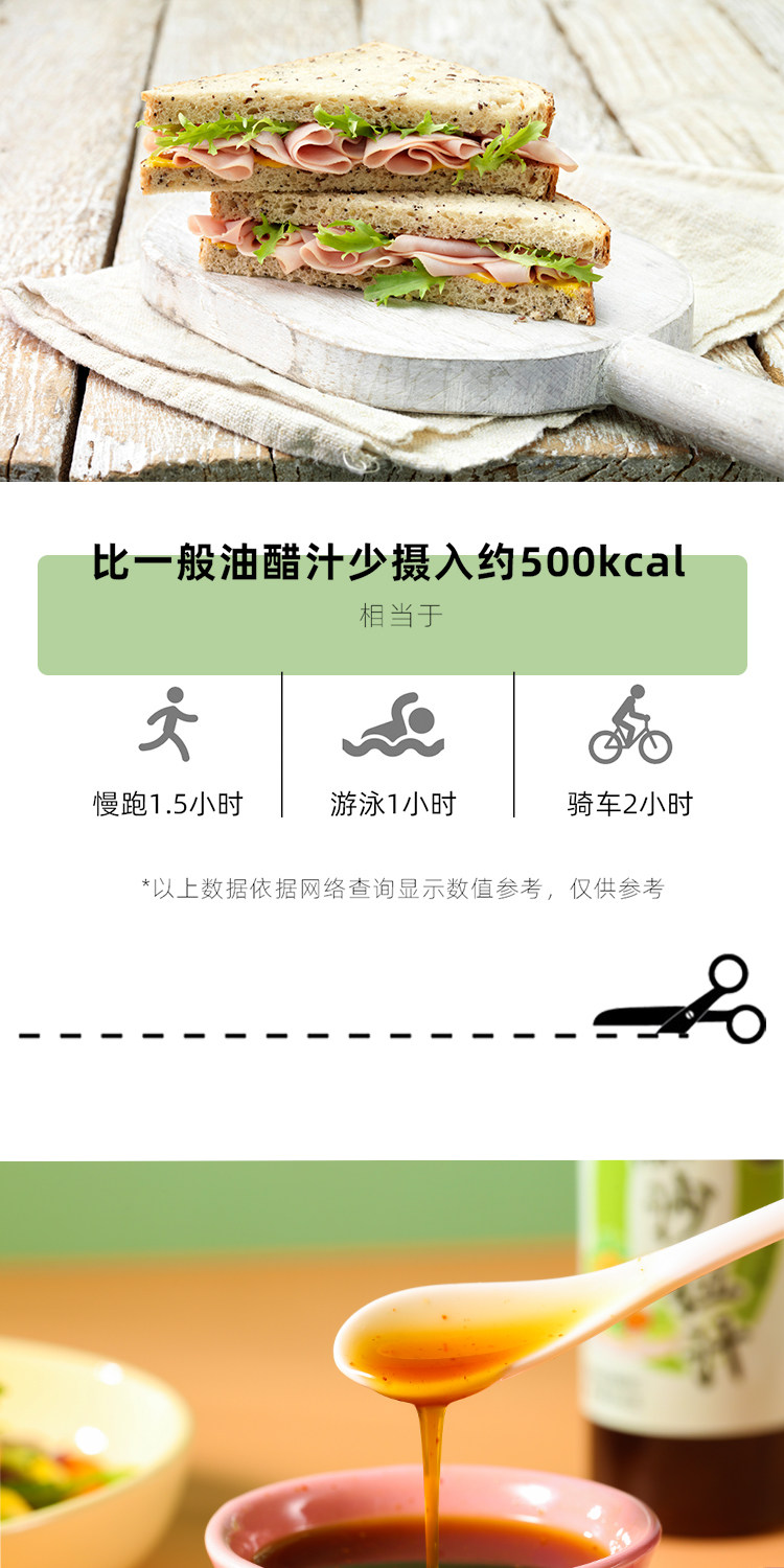口味全0脂肪油醋汁286ML 图6
