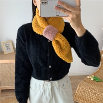 Cashmere Scarves Lady Winter Cute Teenage Girl Han Edition 100 Hitch Minimis Students Cross the cervical spine Neck Sleeves