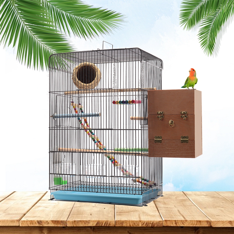 Large Flying Cage in Tiger Skin Parrot Bird Cage 8 Gothic Peony Hyun Phoenix Electroplating Plus High Household Metal Breeding Cage
