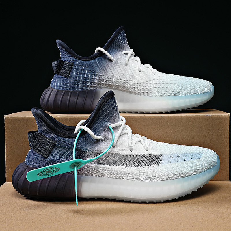 Brand high-end quality 2021 summer new flying weaving men's shoes teenagers large size breathable trendy coconut shoes men's shoes