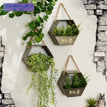 Pastoral retro iron hanging flower pots and flower stands wall decoration pendants creative hanging flower baskets wall hanging wall decoration flower utensils