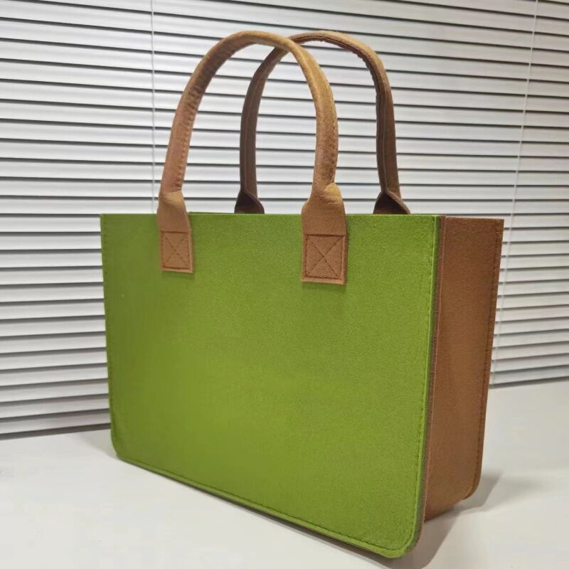 High-Quality Patchwork Felt Bag for Corporate Training and Exhibitions, Promotional Tote Bag, Large-Capacity Felt Handbag, Gift Bag