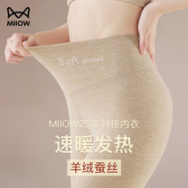 Maoren DeRong thermal pants womens autumn pants high waist seamless 2024 winter new line pants silk cashmere leggings