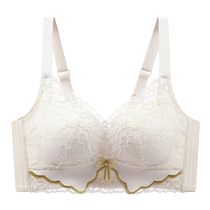 Catman underwear for women to push up small breasts spring and summer thin style no wire ring secondary breasts anti-sagging sexy lace bra