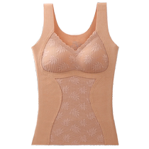 Catman thermal vest for women with chest pads push-up pull-up inner wear autumn and winter underwear seamless close-fitting brushed bottoming top