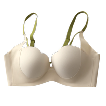 Catman underwear womens summer thin style big breasts show small anti-sagging secondary breasts non-slip push-up sexy seamless bra