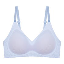 Catman Cool Feeling Underwear Womens Summer Ice Silk Breathable Big Breast Revealing Small Push-up Adjustable 2024 New Style Bra