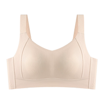 Catman Underwear Womens Summer Thin Style Big Breast Revealing Small Breast Rabbit Ears Breast Reduction Anti-Sagging Gathering Wireless Bra