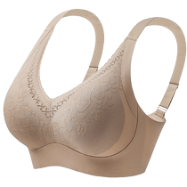 Catman Underwear Womens Breast-Retracting and Pull-up Anti-sagging Adjustable Seamless Lace Bra 2024 New Autumn and Winter