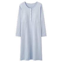 Maternity Maternity Nightgown with Breast Pad Spring Summer and Autumn Pure Cotton Nursing Pajamas Postpartum Confinement Clothes Maternity Dress for Pregnancy