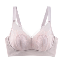 Catman Underwear Womens Summer Ultra-Thin Breathable Pull-up Wire-Free Large Breast Revealing Small Secondary Breasts Anti-Sagging Bra