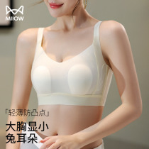 Catman Rabbit Ears Underwear Womens Summer Thin Style Push-Up Big Breast Revealing Small Lift-up Anti-Sagging Beautiful Back-Reducing Secondary Breast Bra