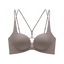 Catman Front Button Bra Thin Breast Large Showing Small Underwear 2024 New Hot Style No Steel Ring Push-Up Summer Sexy Hot