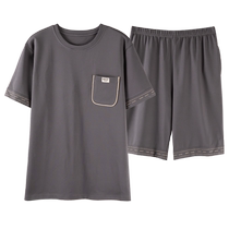 Catman 2024 new pajamas for men pure cotton summer thin short-sleeved shorts plus size casual home wear set