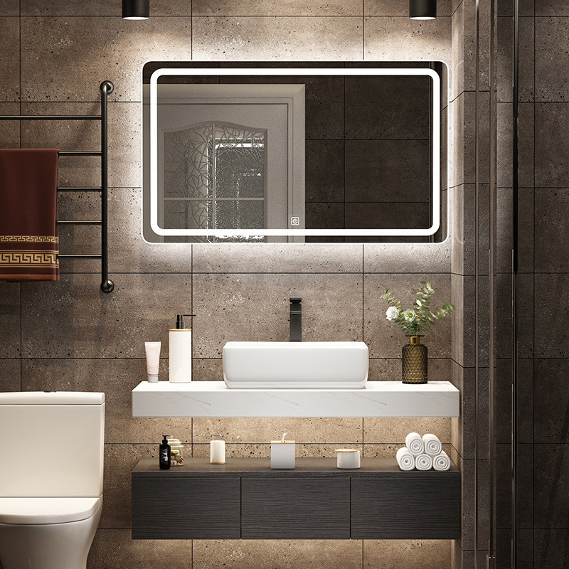 Bathroom Cabinet Set, Modern Minimalist Light Luxury, Small Apartment Washbasin Integrated with Sink, Bathroom Vanity Cabinet