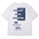 Футболка, хлопковая летняя парная одежда для влюбленных, английский, оверсайз, большой размер, короткий рукав