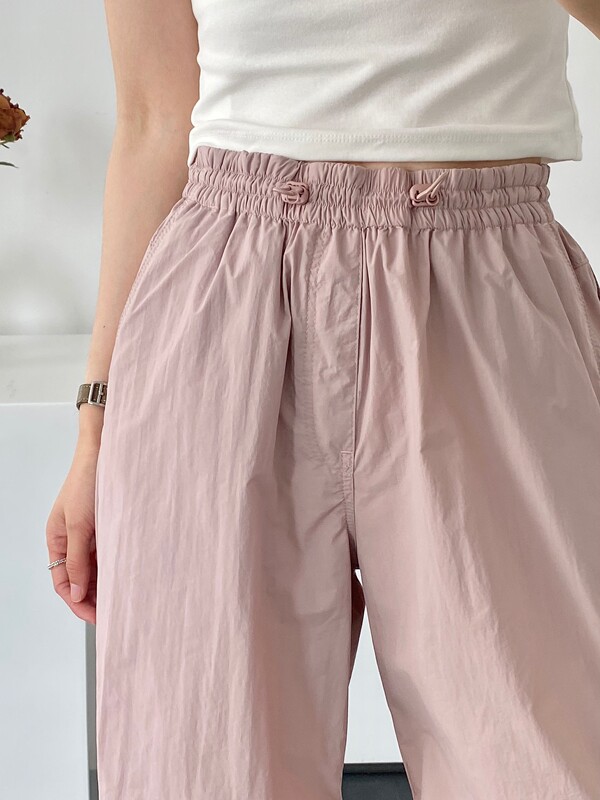 Trendy Straight-Shoulder T-Shirt + Lightweight Quick-Dry Sun-Protective Workwear Umbrella Pants