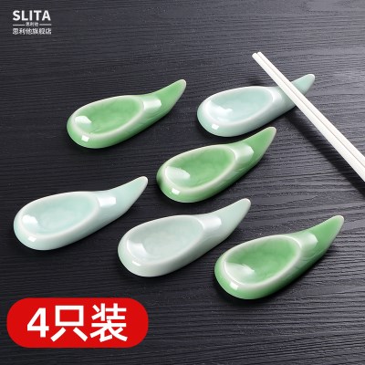 4 ceramic chopsticks holder chopsticks holder chopsticks holder chopsticks holder chopsticks pillow spoon holder dual-use household high-end day
